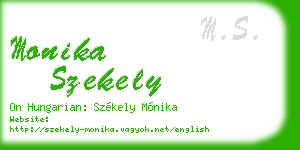 monika szekely business card