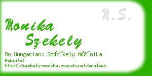 monika szekely business card